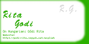 rita godi business card